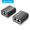 Vention Divisor RJ45 Macho a 2 Hembras 100Mbps - Pack de 2 - Negro