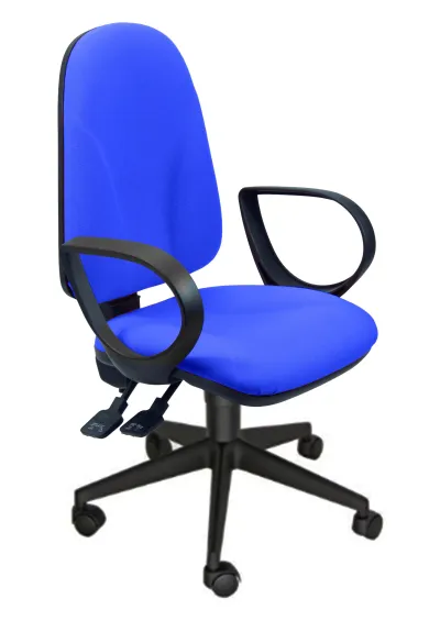 Unisit Silla Administrativa Sincro Team Azul con Reposabrazos Fijos