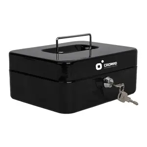 Cromad CR1224 Caja de Caudales Metálica con Cerradura de Llave y Asa de Transporte