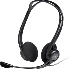 Logitech PC960M - Headset Stereo con Micrófono USB y Supresión de Ruido