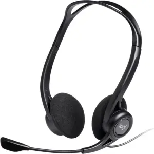 Logitech PC960M - Headset Stereo con Micrófono USB y Supresión de Ruido