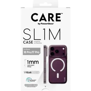 PanzerGlass Care SL1M Case Transparente MagSafe para iPhone 18 Pro y 17 Pro