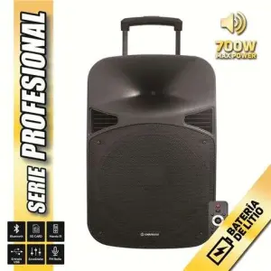 Coolsound Altavoz Autoamplificado Bluetooth 15" 700W con Batería y Mando a Distancia