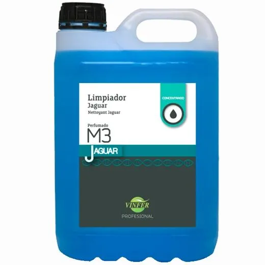 Vinfer Limpiador Multiusos Líquido Jaguar M3 Perfumado Concentrado Azul Garrafa 5L
