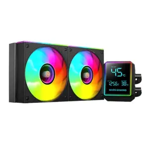 Mars Gaming MLLCDPRO240 Sistema de Refrigeración Líquida 2x120mm ARGB 500W TDP Pantalla LCD Negro