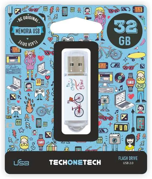 Techonetech Be Bike Memoria Usb 2.0 32Gb (Pendrive)