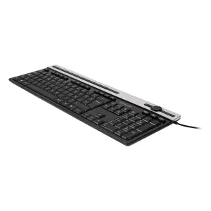 Unykach A2930 Teclado USB 105 Teclas Planas con 12 Teclas Multimedia Negro