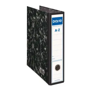 Dohe Archivador Palanca Archinovo A4 Lomo Ancho Cartón Forrado Negro Jaspeado