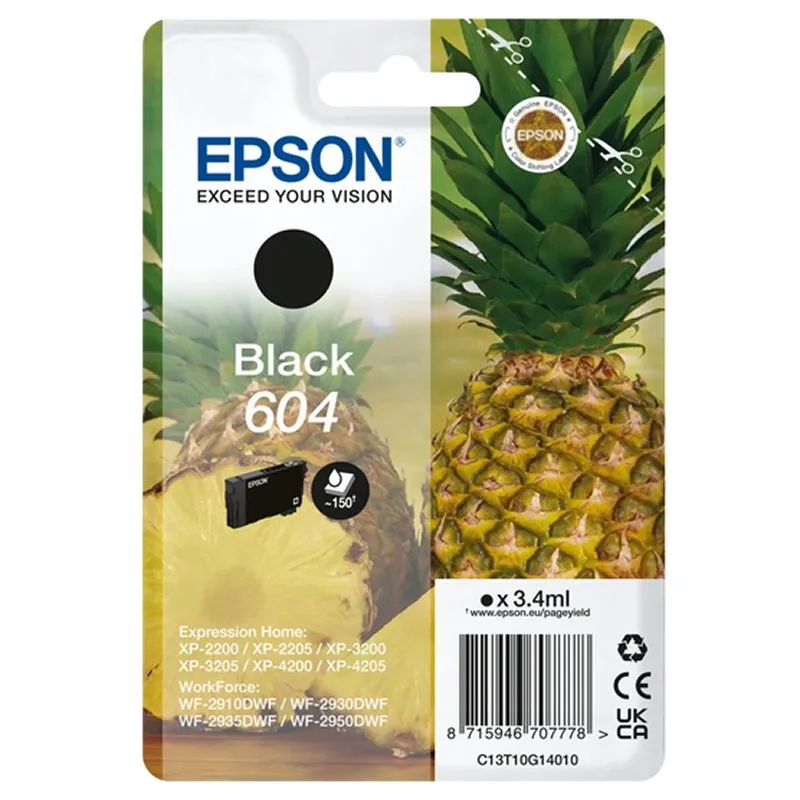 Epson 604 Cartucho de Tinta Negro Original