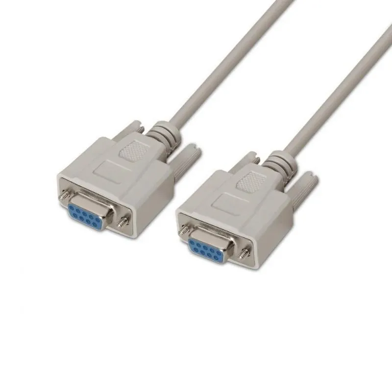 Aisens Cable Null Modem DB9/H-DB9/H 1.8m Beige para Dispositivos de Comunicación