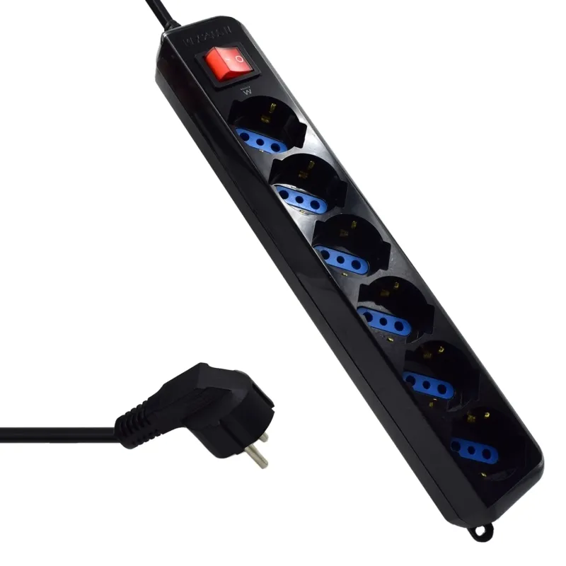 Ewent Ew3924 Regleta 6 Tomas Con Proteccion Negro