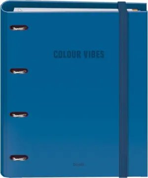 Dohe Colour Vibes Carpeta 4 Anillas Mixtas 35mm A4 con 100 Hojas Cuadricula 5mm Azul