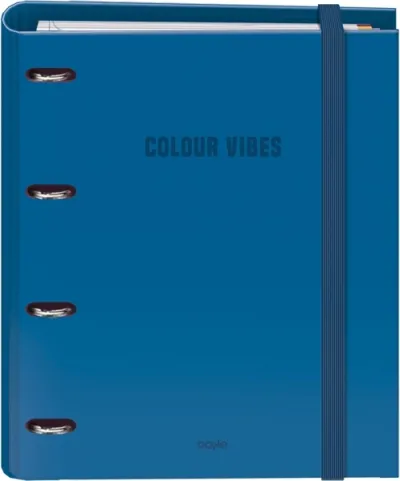 Dohe Colour Vibes Carpeta 4 Anillas Mixtas 35mm A4 con 100 Hojas Cuadricula 5mm Azul