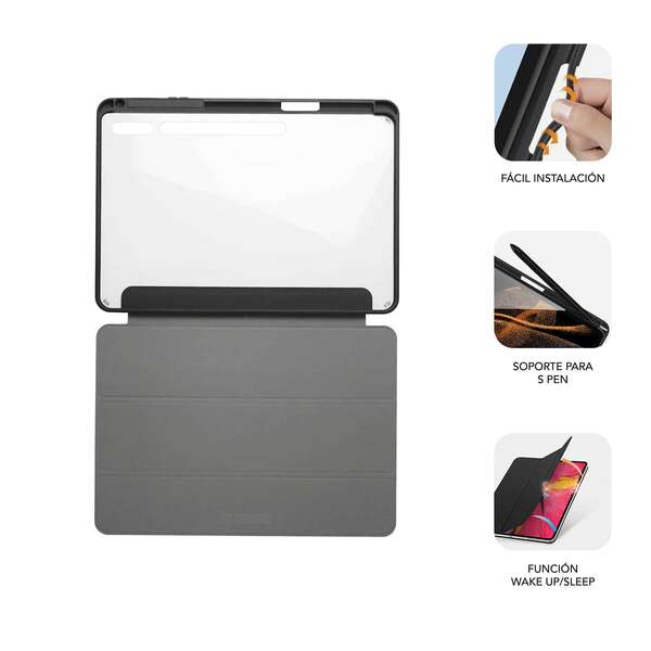 Subblim Funda Exclusiva Para Samsung Galaxy Tab S9+/S9 Fe+ 12,4” - Proteccion Total - Diseño Moderno - Material Resistente - Facil Instalacion - Angulos De Vision - Acceso A Funciones - Ultraligera - Interior Aterciopelado - Transporte Seguro - Ajuste