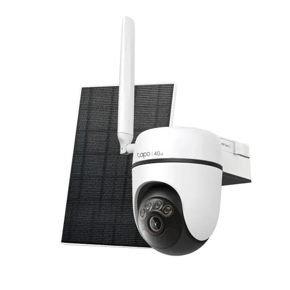 Tp-Link Tapo C615G Kit Camara De Seguridad - 2K Qhd - Deteccion Con Ia - 6700Mah - Panel Solar - Ip65 - Vision Nocturna - Audio Bidireccional - Wifi - Cancelacion De Ruido - Color Blanco Y Negro