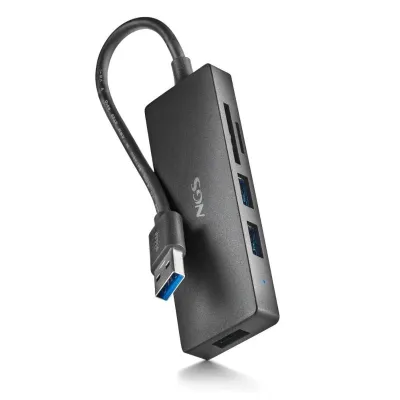NGS iHubReader HUB USB 3.0 con Lector de Tarjeta SD y 3 Puertos