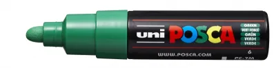 Posca PC-7M Marcador de Pintura Base al Agua Punta de Bala 4.5-5.5mm Color Verde