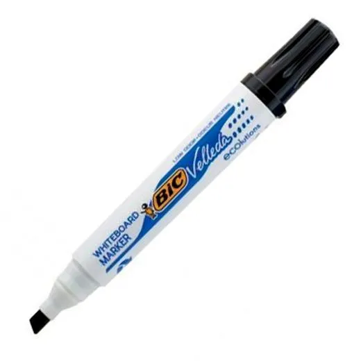 Velleda Marcador Pizarra Blanca Ecolutions 1751 Punta Biselada Negro Caja 12 Ud