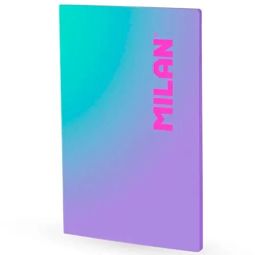 Milan Libreta Encolada A4 48H Papel 95Gr Cuadricula 5X5 Colección Sunset Lila