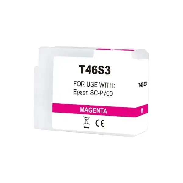 Epson T46S3 Magenta Vivido Cartucho De Tinta Pigmentada Generico - Reemplaza C13T46S300