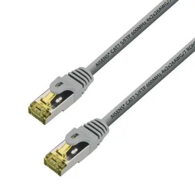 Aisens Cable de Red RJ45 LSZH Cat.7 600 MHz S/FTP PIMF AWG26 10M Gris