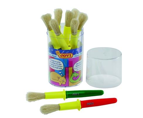 Jovi School Pinceles Escolares Gruesos Pelo Cerda Bote 9 Ud