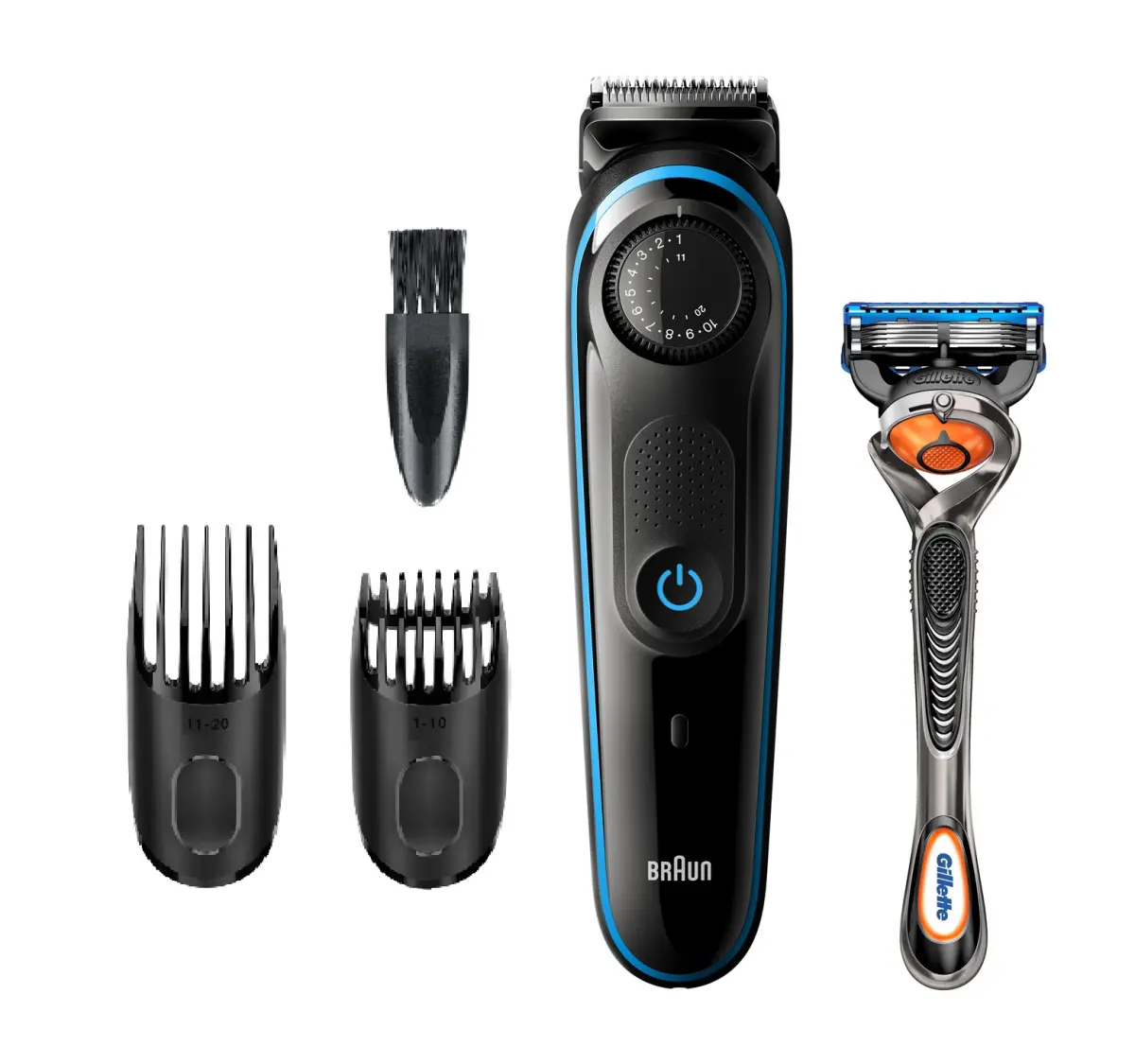 Braun BT3240 Depiladora Para Barba Batería 39 2 cm Mojado y Seco Negro/Azul