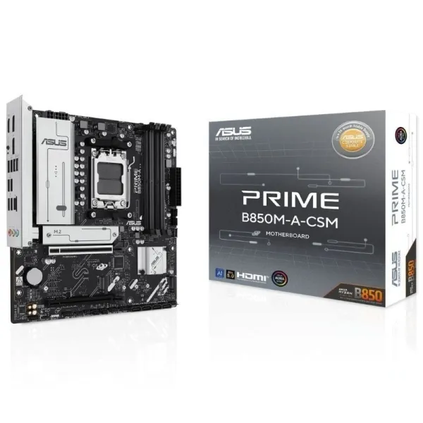 Asus Prime B850M-A-Csm Placa Base Am5 - 4X Ddr5, 3X M2, 4X Sata Iii, Pcie 3.0, 4.0, Usb 2.0, 3.2, Usb-C, Rj-45, Hdmi, Displayport, Microatx