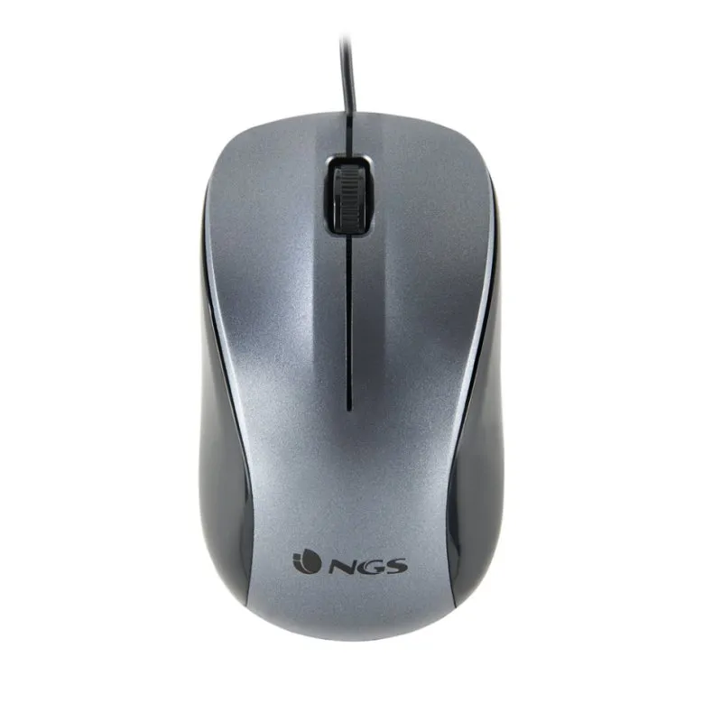 NGS Mouse Crew Gray con Cable 1200 DPI - Precisión y Estilo