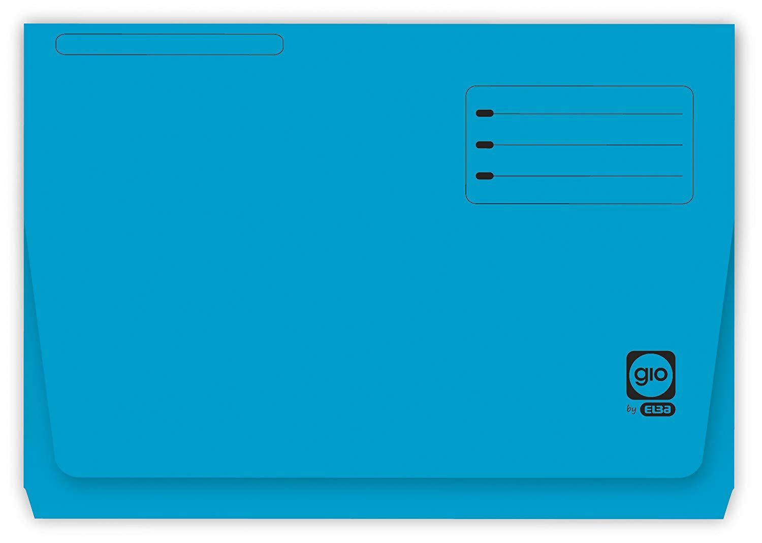 Gio Subcarpeta Con Bolsa Y Solapa Azul Intenso Cartulina Folio 320Gr -25U-