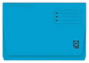 Gio Subcarpeta Azul Intenso con Bolsa y Solapa Cartulina Folio 320gr - 25 Unidades