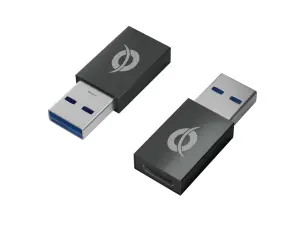 KIT ADAPTADORES 2 UNIDADES USB 3.0 CONCEPTRONIC TIPO A MACHO A USB-C HEMBRA