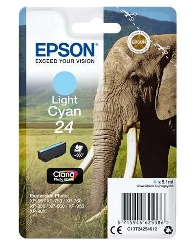 Epson T2425 (24) Cyan Light Cartucho De Tinta Original - C13T24254012
