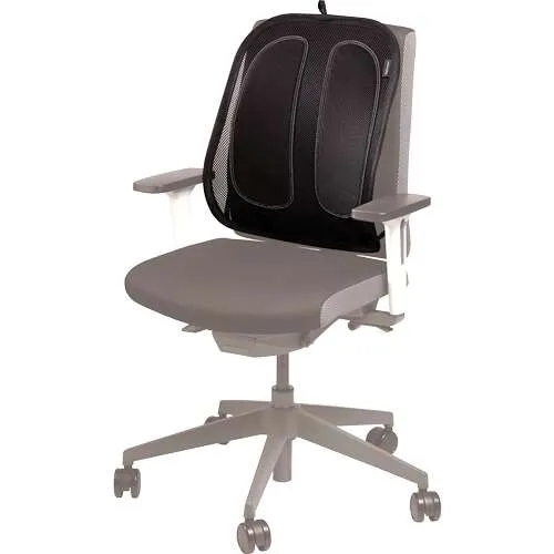Fellowes Mesh Office Suites Cojin Lumbar - Material De Malla - Ajustable A Cualquier Silla - Color Negro