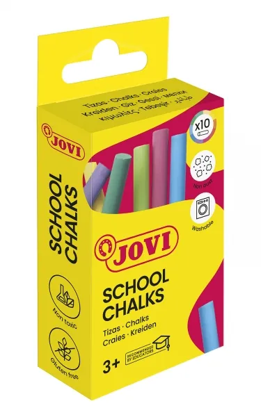Jovi Tizas Classcolor Antipolvo 80mm Caja 10 Unidades Surtidos