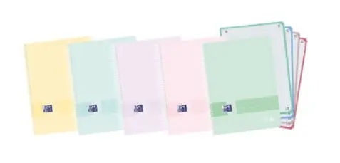 Oxford Cuaderno Live&Go Europeanbook 4 Microperforado 120H A5+ 5x5mm Tapa Plástica Surtidos Pastel