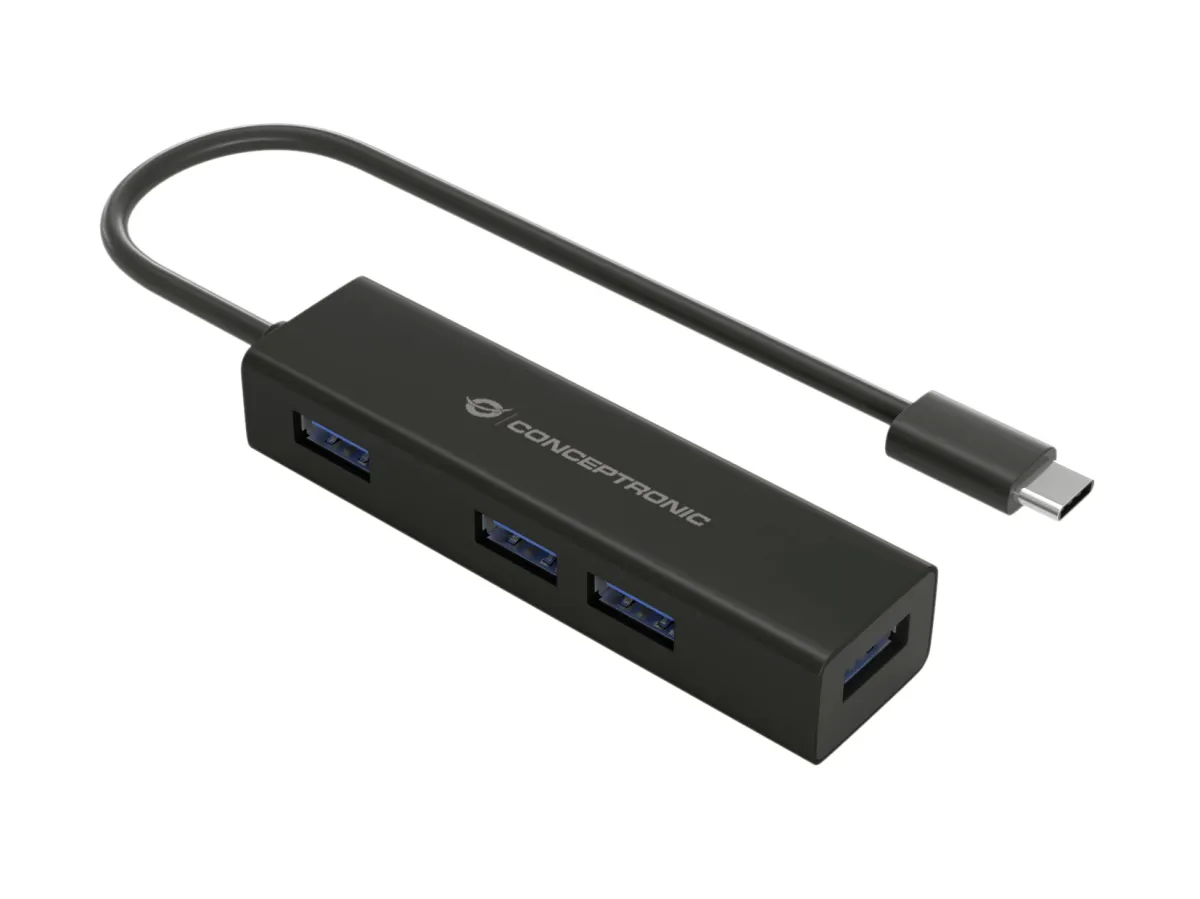 Hub Usb-C 3.0 Conceptronic Hubbies07B - 4 Puertos Usb 3.0