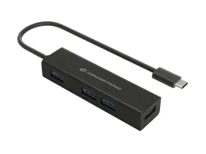 HUB USB-C 3.0 CONCEPTRONIC HUBBIES07B - 4 Puertos USB 3.0