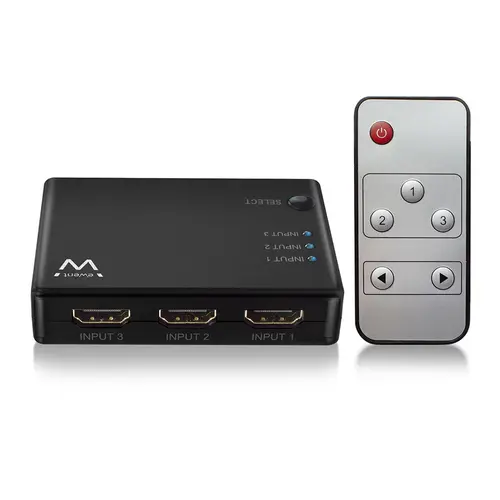 Ewent EW3730 Switch HDMI 4K 3x1 con Mando a Distancia