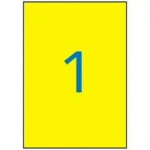 Apli Etiquetas Adhesivas 210x297mm Láser Fluorescente Amarillo 20 Hojas