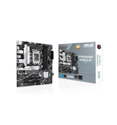 Asus Prime B760M-A D4 Csm Placa Base Intel Lga1700 4X Ddr4 - Hdmi, M.2, Pcie3.0, 4X Sata Iii, Usb 3.2, Microatx
