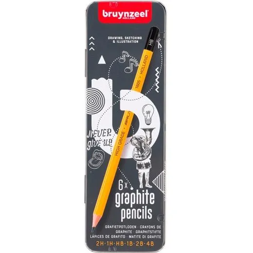 Talens Bruynzeel Lápices De Grafito Burotek 2H A 4B Estuche 6 Ud