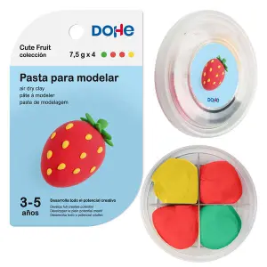 Dohe Pasta Para Modelar Fresa Cute Fruit - Ligera y Flexible - Apto Para Niños 3 a 5 Años