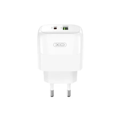 XO Cargador de Pared 30W - USB-C y USB-A - Color Blanco