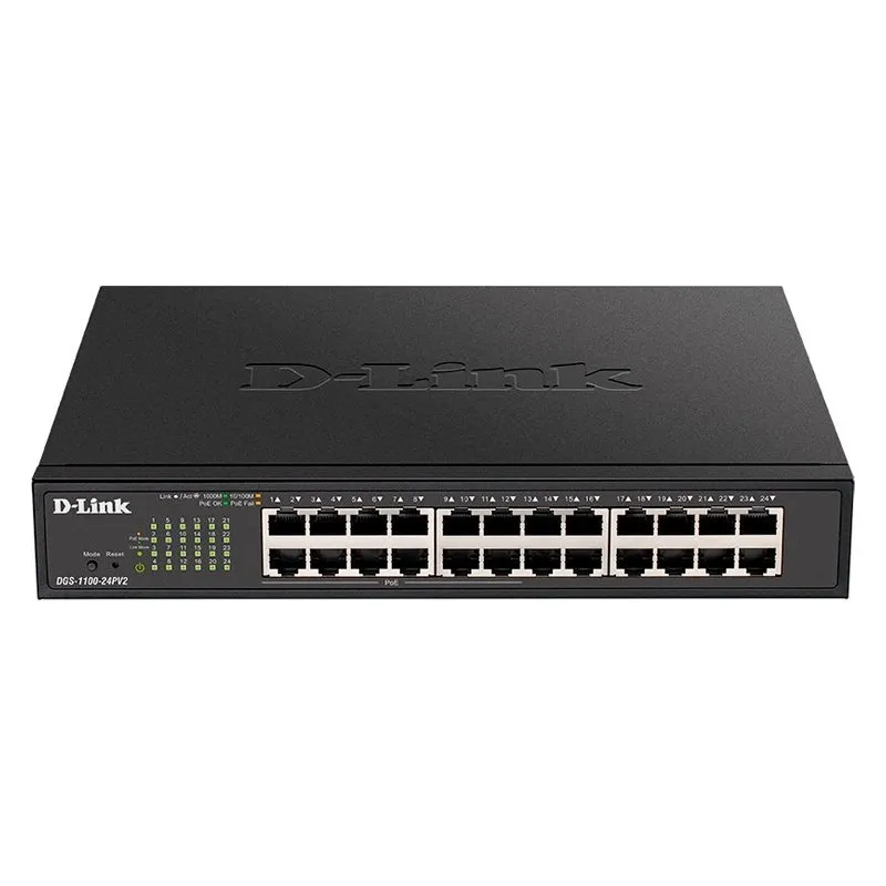 D-Link DGS-1100-24PV2 Switch Semigestiónable 24 Puertos GIGA + 12 Puertos GIGA PoE 100W