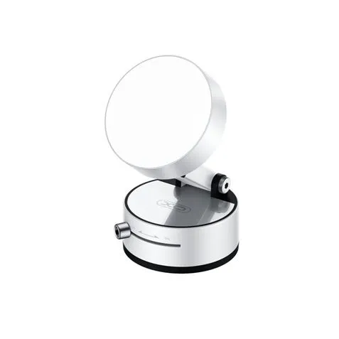 Xo C170 Soporte Magnetico De Coche Para Smartphones - Fijacion Por Vacio - Rotacion 360º - Boton De Liberacion  - Aro Metalico Incluido - Color Blanco