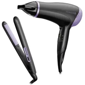 Remington Style Essentials Pack Secador 2000W con Rejilla Cerámica-Iónica y Plancha de Placas Cerámicas