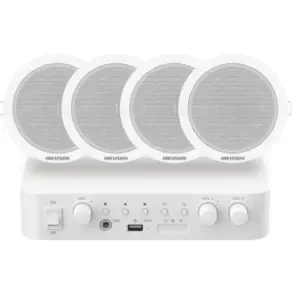 Hikvision DS-QAE0KA60206-4 Kit 1 Amplificador 4 Altavoces Techo