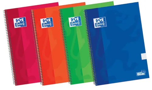 Oxford Cuaderno Espiral Classic White&Erase 80H 4º 90gr 4x4 Tapa Extradura