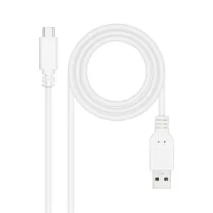 Nanocable Cable USB-C Macho a USB-A Macho 1m Blanco 3A